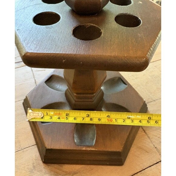 Vintage Wooden Pipe Rack Holder for 6 Used - Picture 16 of 16